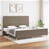 Vidaxl Giroletto senza Materasso Tortora 200x200 cm in Tessuto