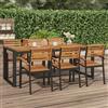 Vidaxl Tavolo Giardino con Gambe a U 200x90x75cm Legno Massello Acacia