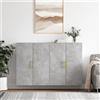 Vidaxl Mobili a Parete 2 pz Grigio Cemento 69,5x34x90 cm