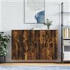 Vidaxl Mobili a Parete 2 pz Rovere Fumo 69,5x34x90 cm
