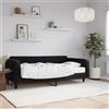 Vidaxl Divano Letto con Materasso Nero 100x200 cm in Velluto