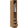 Vidaxl Armadio Rovere Artigianale 30x50x200 cm in Legno Multistrato