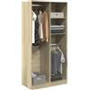 Vidaxl Armadio Rovere Sonoma 100x50x200 cm in Legno Multistrato