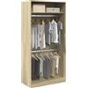 Vidaxl Armadio Rovere Sonoma 100x50x200 cm in Legno Multistrato