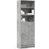 Vidaxl Credenza con LED Grigio Cemento 69x32,5x200 cm in Truciolato