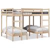 Vidaxl Giroletto Castello Triplo 140x200/70x140cm Legno Massello Pino