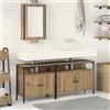 Vidaxl Unità da Bagno con lo scaffale 3 pcs Marrone Legno multistrato