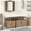Vidaxl Unità da Bagno 3 pz Marrone 80 x 30 x 60 cm