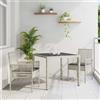Vidaxl Set da Pranzo per Giardino 3 pcs Grigio chiaro polyrattan