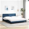 Vidaxl Giroletto senza Materasso Hanko Blu 180x200 cm in Tessuto
