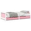 Vidaxl Dormeuse 2 Cassetti senza Materasso Bianco&Rosa 90x200 cm IRUN