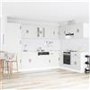 Vidaxl Mobile da cucina con porta Kalmar Bianco 80 x 46 x 81,5 cm