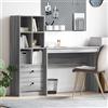 Vidaxl Scrivania Grigio Sonoma 145,5 x 40 x 127 cm 2 pz