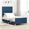 Vidaxl Struttura del letto con testiera Blu 100 x 200 cm Tessuto