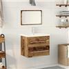 Vidaxl Armadio per Lavabo da Bagno con cassetto 2 pcs Legno vecchio