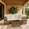 Vidaxl Set Divano da Giardino 5 pcs Beige polyrattan