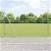 Vidaxl Recinzione Metallica Saldato con Base in Cemento 25 x 1,5 m