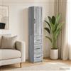 Vidaxl Set di armadi 2 pcs Sonoma grigio 33 x 34,5 x 87 cm