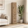 Vidaxl Set di armadi 2 pcs Rovere Artigianale 33 x 34,5 x 87 cm