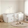 Vidaxl Struttura Letto Loft con Mobile 3 pz Bianco Legno multistrato
