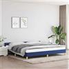 Vidaxl Giroletto con Testiera senza Materasso Blu 200x200 cm Tessuto