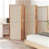 Vidaxl Divisorio a 5 Pannelli Tortora 350x180 cm