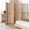 Vidaxl Divisorio a 6 Pannelli Tortora 420x180 cm