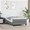 Vidaxl Materasso a Molle Insacchettate Rigidità Media Grigio Scuro 90x200x20 cm