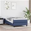 Vidaxl Materasso a Molle Insacchettate Rigidità Media Blu 90x200x20 cm in Tessuto