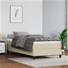 Vidaxl Materasso a Molle Insacchettate Rigidità Media Crema 90x200x20cm in Similpelle