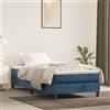 Vidaxl Materasso a Molle Insacchettate Rigidità Media Blu Scuro 100x200x20 cm in Velluto