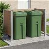 Vidaxl Recinzione Contenitore per Rifiuti Marrone 161 x 85 x 115 cm