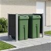Vidaxl Recinzione Contenitore per Rifiuti Grigio 161 x 85 x 115 cm