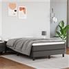 Vidaxl Materasso a Molle Insacchettate Rigidità Media Grigio 120x200x20 cm in Similpelle
