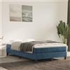 Vidaxl Materasso a Molle Insacchettate Rigidità Media Blu Scuro 120x200x20 cm in Velluto