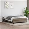 Vidaxl Materasso a Molle Insacchettate Rigidità Media Grigio Tortora 140x190x20 cm in Tessuto