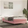 Vidaxl Materasso a Molle Insacchettate Rigidità Media Rosa 120x210x20 cm in Velluto