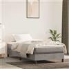 Vidaxl Materasso a Molle Insacchettate Rigidità Media Grigio Chiaro 90x220x20 cm in Velluto