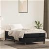 Vidaxl Materasso a Molle Insacchettate Rigidità Media Nero 90x220x20 cm in Velluto