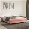 Vidaxl Materasso a Molle Insacchettate Rigidità Media Rosa 180x200x20 cm in Velluto