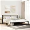 Vidaxl Giroletto senza Materaso in Metallo Rovere Sonoma 180x200 cm