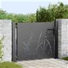 Vidaxl Cancello da giardino con blocco Nero 110 x 105 cm