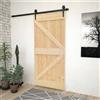 Vidaxl Porta scorrevole Naturale e Nero 90 x 210 cm