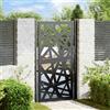 Vidaxl Cancello da giardino nero 100x175 cm in acciaio design leggero