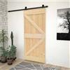Vidaxl Porta scorrevole Naturale e Nero 90 x 210 cm