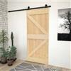 Vidaxl Porta scorrevole Naturale e Nero 90 x 210 cm