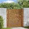 Vidaxl Cancello da giardino 100x100 cm in acciaio corten con design a fiamma