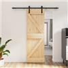 Vidaxl Porta scorrevole Naturale e Nero 70 x 210 cm