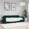 Vidaxl Letto da Giorno Verde Scuro 80x200 cm in Velluto