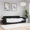 Vidaxl Letto da Giorno Nero 90x200 cm in Velluto